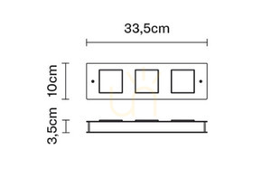 Wandleuchte Fabbian Quarter F38 5W 33,5x10cm - Weiß - F38 G03 01 2 Wandleuchte Fabbian Quarter F38 5W 33,5x10cm - Weiß - F38 G03 01 small 2