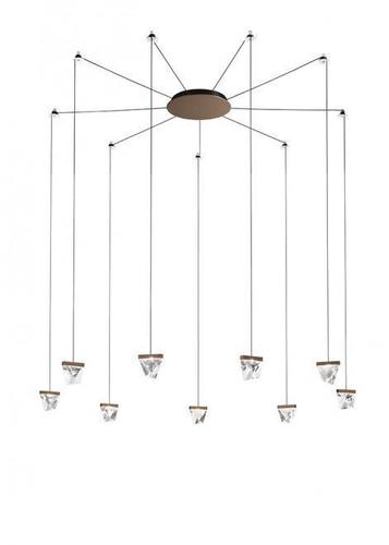 Prüfen Hängelampe Fabbian Tripla F41 3W 9 - Bronze - F41 G05 76
