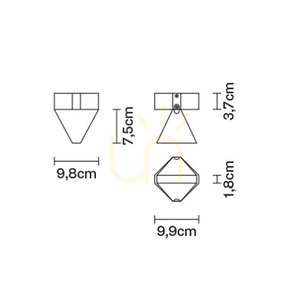 Wandleuchte Fabbian Tripla F41 3W 2700K - Chrom - F41 E02 11 2 Wandleuchte Fabbian Tripla F41 3W 2700K - Chrom - F41 E02 11 small 2