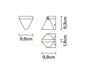 Wandleuchte Fabbian Tripla F41 3W 3000K - Chrom - F41 D01 11 4 Wandleuchte Fabbian Tripla F41 3W 3000K - Chrom - F41 D01 11 small 4