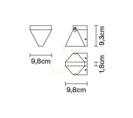 Zeige Wandleuchte Fabbian Tripla F41 3W 3000K - Chrom - F41 D01 11 Wandleuchte Fabbian Tripla F41 3W 3000K - Chrom - F41 D01 11