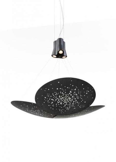 Prüfen Fabbian Lens F46 24W 161x152cm Pendelleuchte - Drei Lichtquellen - Schwarz - F46 A07 14 Fabbian Lens F46 24W 161x152cm Pendelleuchte - Drei Lichtquellen - Schwarz - F46 A07 14