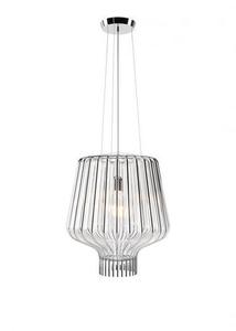 Hängelampe Fabbian Saya F47 22W 40cm - Chrom und transparent - F47 A11 00 small 0