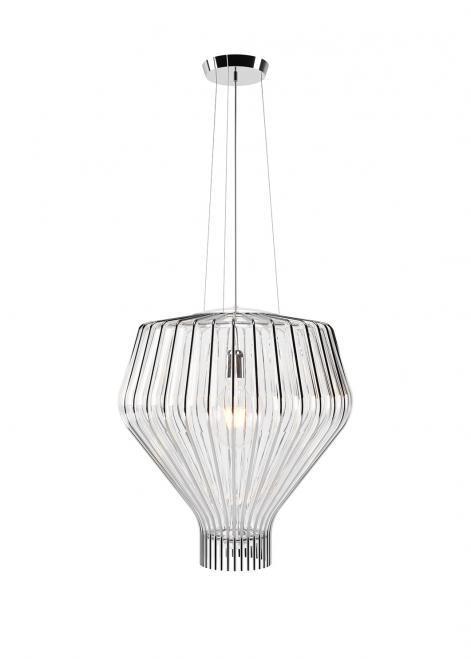 Prüfen Hängelampe Fabbian Saya F47 22W 48cm - Chrom und transparent - F47 A15 00 Hängelampe Fabbian Saya F47 22W 48cm - Chrom und transparent - F47 A15 00