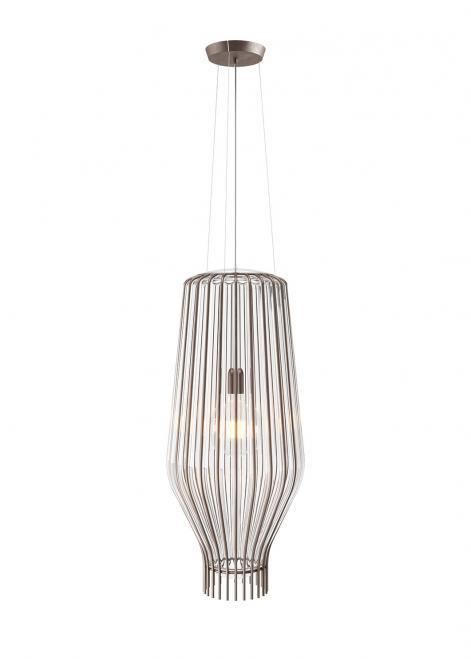 Prüfen Hängelampe Fabbian Saya F47 22W 31cm - Braun und transparent - F47 A18 00 Hängelampe Fabbian Saya F47 22W 31cm - Braun und transparent - F47 A18 00