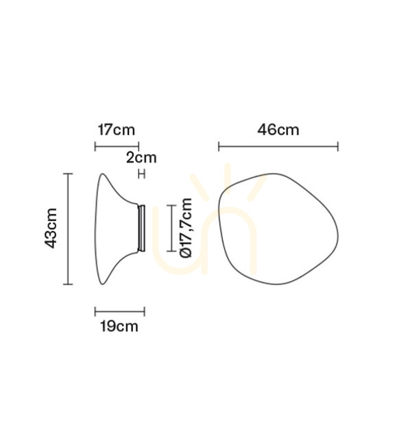 Vorschau Wandleuchte Fabbian Lumi F07 43cm - F07 G19 01 Wandleuchte Fabbian Lumi F07 43cm - F07 G19 01