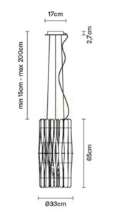 Hängeleuchte Fabbian Stick F23 22W 33cm - F23 A01 69 3 Hängeleuchte Fabbian Stick F23 22W 33cm - F23 A01 69 small 3