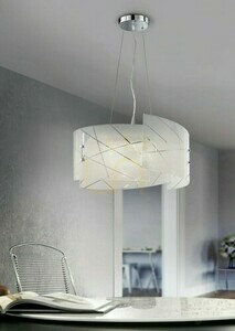 Pendelleuchte Trio SANDRINA 301200300 weiß Glas 50 cm 3 × E27 small 1