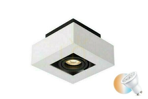 Prüfen Downlight Lucide Xirax Weiß LED GU10 5W dimmbar 2200K 09119/06/31