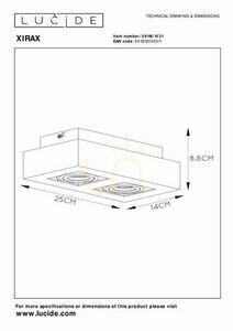 Downlight Lucide Xirax 2-flammig LED dimmbar Weiß 09119/11/31 small 5