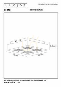 Downlight Lucide Xirax 4-flammig LED GU10 dimmbar weiß/schwarz 09119/21/31 small 6
