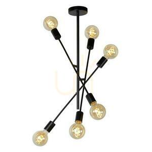 Plafond Lucide LESTER Schwarz Metall 6-flammig E27 21119/06/30 small 5