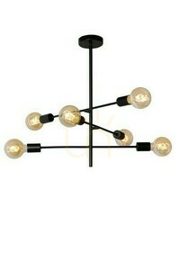 Plafond Lucide LESTER Schwarz Metall 6-flammig E27 21119/06/30 small 0