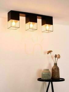 Plafond Lucide RIXT Schwarz Gold 3x E27 Metall 54 cm 21120/03/30 small 2