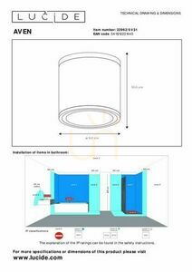 Downlight Lucide AVEN weiß GU10 IP65 Ø9 cm 22962/01/31 small 3