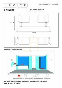 Plafond Lucide LENNERT schwarz LED GU10 2-flammig IP44 26958/10/30 small 6
