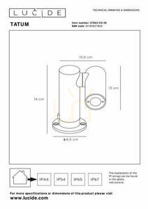 Lucide TATUM Gartenstrahler anthrazit LED 5 W IP65 3000 K 27893/05/29 small 6