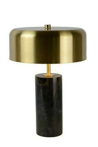 Prüfen Tischleuchte Lucide MIRASOL Schwarz Gold Marmor Metall 34540/03/30