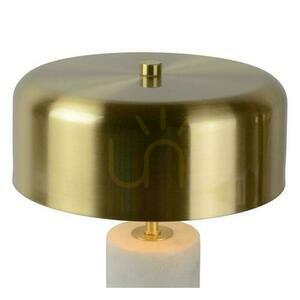 Tischleuchte Lucide Mirasol 3-flammig Weiß Gold Marmor Metall 34540/03/31 small 4