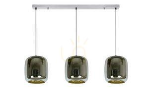 Pendelleuchte Lucide Eryn 3-flammig Silber Glas E27 70483/03/11 small 1