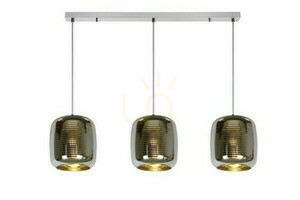 Pendelleuchte Lucide Eryn 3-flammig Silber Glas E27 70483/03/11 small 0