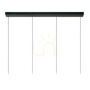 Schwarze Pendelleuchte Lucide LORENZ 74403/04/30 LED 4×4 W 1548 lm 3000 K 120 cm small 3