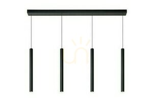 Schwarze Pendelleuchte Lucide LORENZ 74403/04/30 LED 4×4 W 1548 lm 3000 K 120 cm small 0