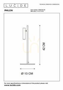 Schreibtischlampe Lucide PHILON LED schwarz Aluminium dimmbar 79581/05/30 small 9