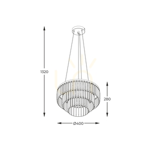 Kristall-Pendelleuchte Zuma Line TIFANNY P17127-4, schwarz, 4×E14, Ø40 cm small 2