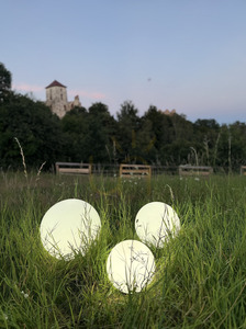 2er-Set „Lunares Luna Ball“-Gartenleuchten, 25 cm und 30 cm, weißes Acryl, LED, IP44, LBS2530 small 16