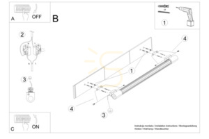 Loft-Wandleuchte VALO schwarz - THORO small 13