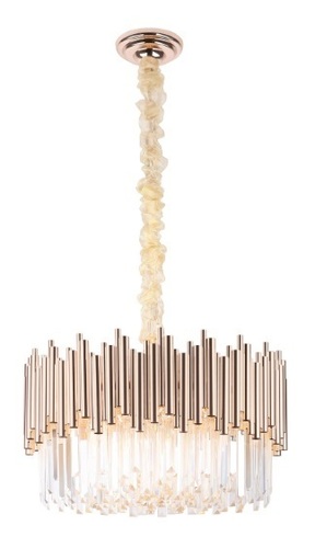 Prüfen Pendelleuchte Max Light Vogue P0284 Gold Metall Glas 12-flammig 60 cm
