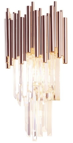 Prüfen Max Light VOGUE W0227 Wandleuchte 4xG9 40W Gold Metall Glas 54 cm