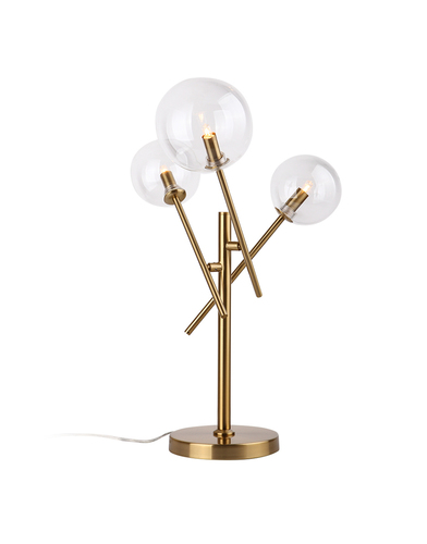 Prüfen Tischleuchte Max Light Lollipop T0035 Messing Glas 3-flammig