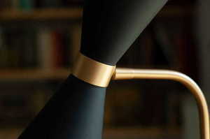 Schreibtischlampe Max Light Cornet T0039 schwarz gold Metall 2-flammig LED 3000K small 4
