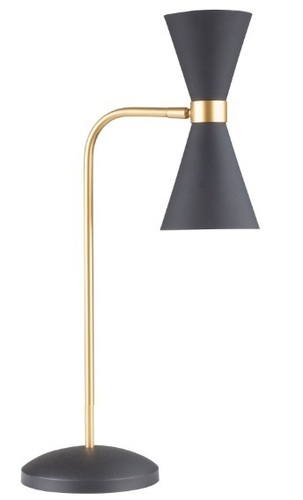 Prüfen Schreibtischlampe Max Light Cornet T0039 schwarz gold Metall 2-flammig LED 3000K