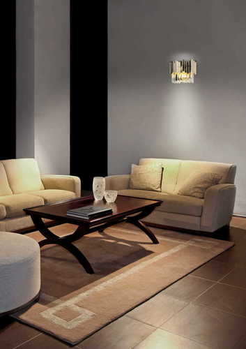 Prüfen Wandleuchte Max Light Trend W0251 Gold 3-flammig G9 Kristall Glas Metall