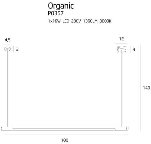 Prüfen Pendelleuchte Max Light Organic P0357 LED weiß 100 cm