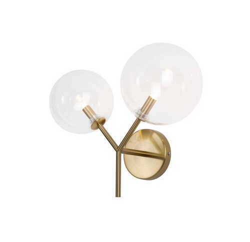 Prüfen Wandleuchte Max Light Lollipop W0254 Messing 2-flammig Metall Glas