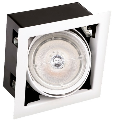 Prüfen Einbauleuchte Max Light Matrix H0059 weiß Metall AR111 50W