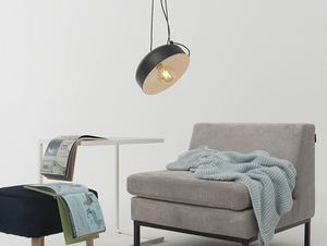 Hängelampe POPO FLAT L 1 - schwarz small 1