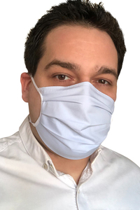 Weiß - Wiederverwendbare weiße Baumwollfiltermasken 5 Stück small 5