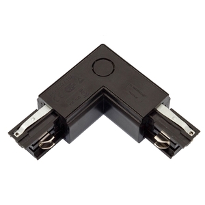 Rechter L-Eckverbinder für SPS-Bahnensysteme schwarz Spectrum small 1