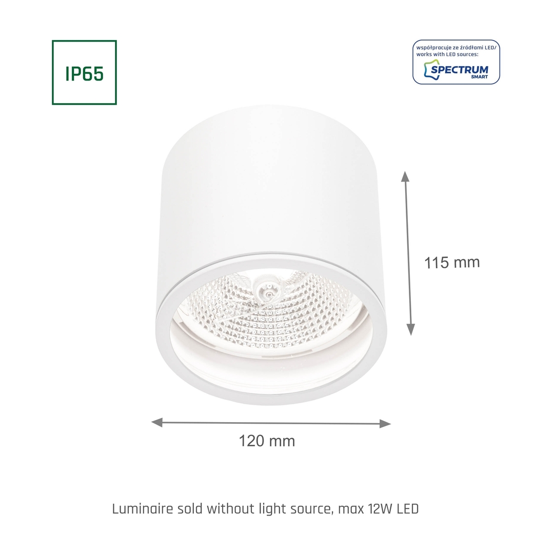 Vorschau Chloe Ar111 Gu10 Ip65 Round White Fixed Chloe Ar111 Gu10 Ip65 Round White Fixed