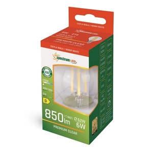 LED-Tropfenlampe E14 6 W 850 lm 2700 K klar, COG-Filament small 1