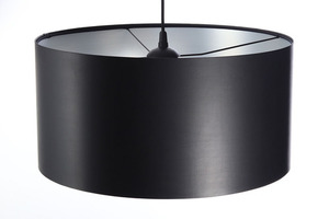 Schwarze silberne Hängelampe LEXIE E27 60W Latex, Satin small 3