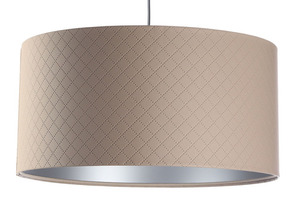 Beige Lederlampe E27 60W Diamantsteppung, Silber 6 Beige Lederlampe E27 60W Diamantsteppung, Silber small 6