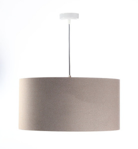 Moderne Lederpendelleuchte E27 60W gepolstert, beige, kupfer small 2