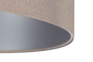 Hängelampe Leder E27 60W Polstermaterial, beige, silber 1 Hängelampe Leder E27 60W Polstermaterial, beige, silber small 1