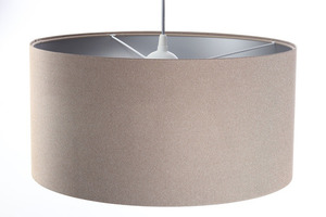Hängelampe Leder E27 60W Polstermaterial, beige, silber 3 Hängelampe Leder E27 60W Polstermaterial, beige, silber small 3